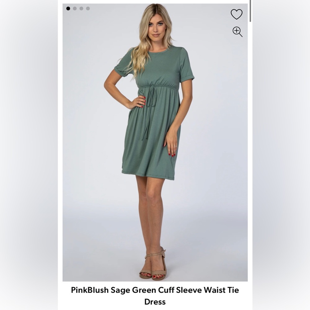 Sage green pinkblush bump friendly dress